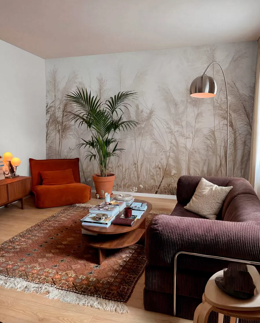 peintures murales Plantes hautes aux couleurs pastel u93903
