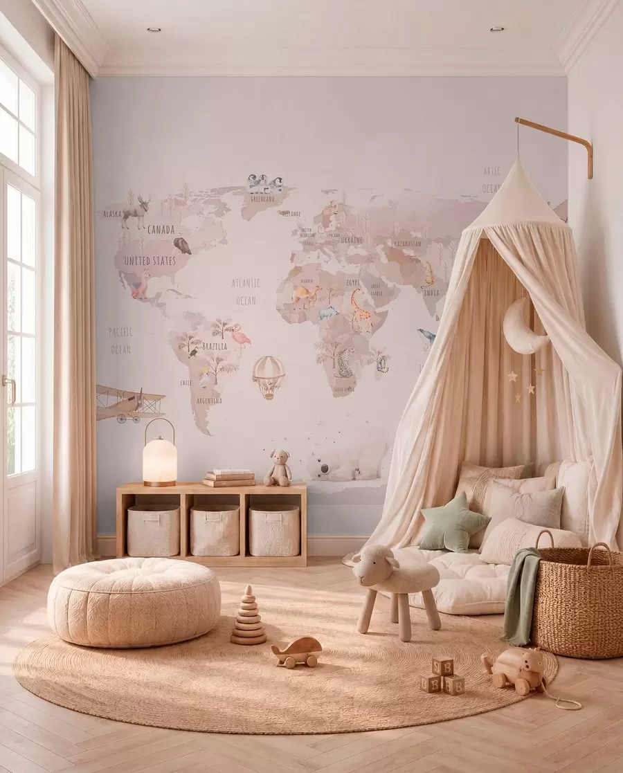 murales Mapa del pequeño aviador u93908