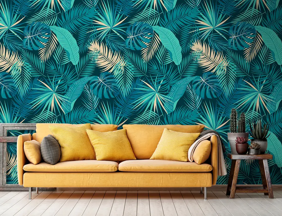 peintures murales Feuilles de palmier de la jungle tropicale u74835