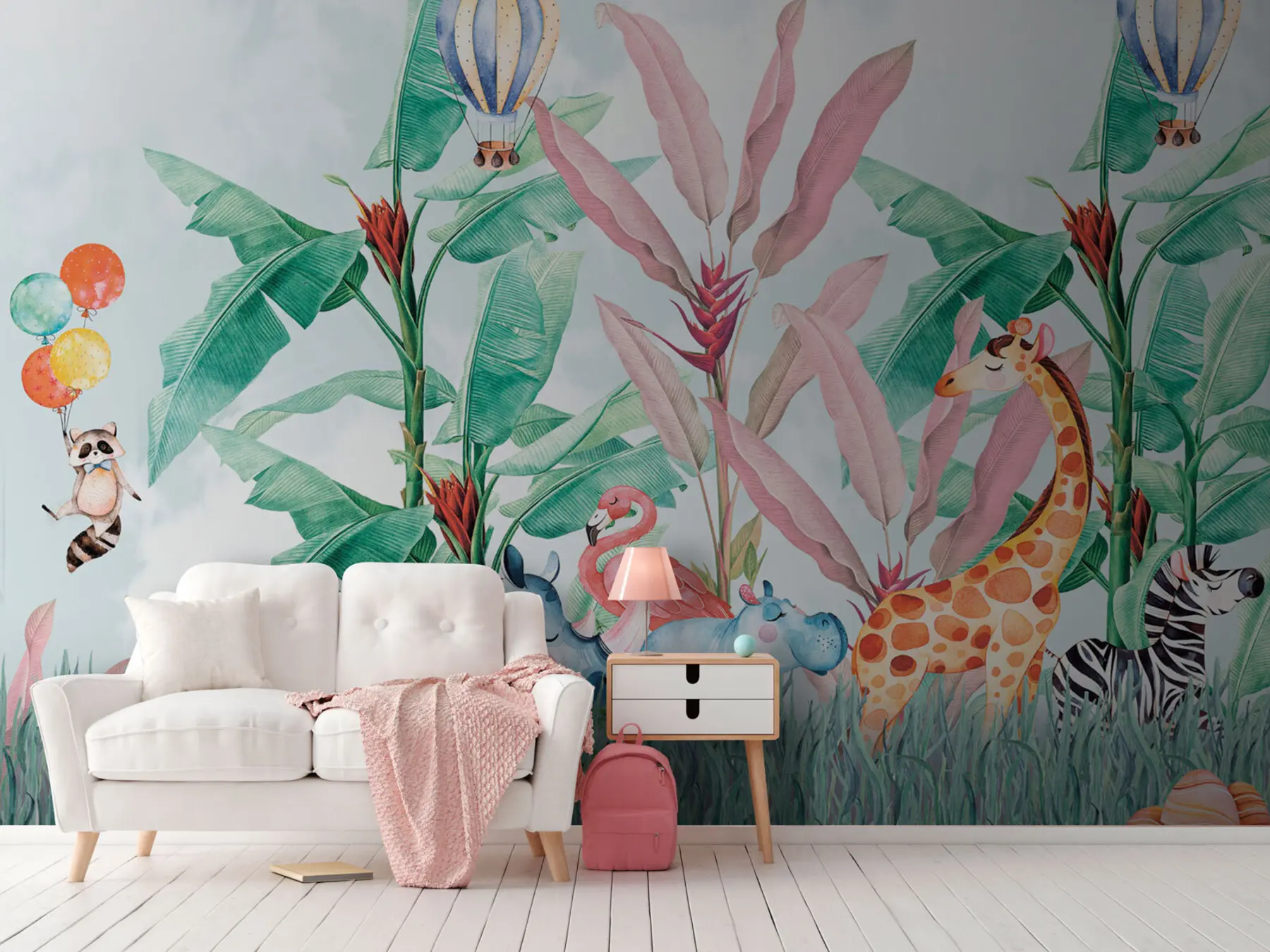 peintures murales Une jungle amusante et lumineuse u74711