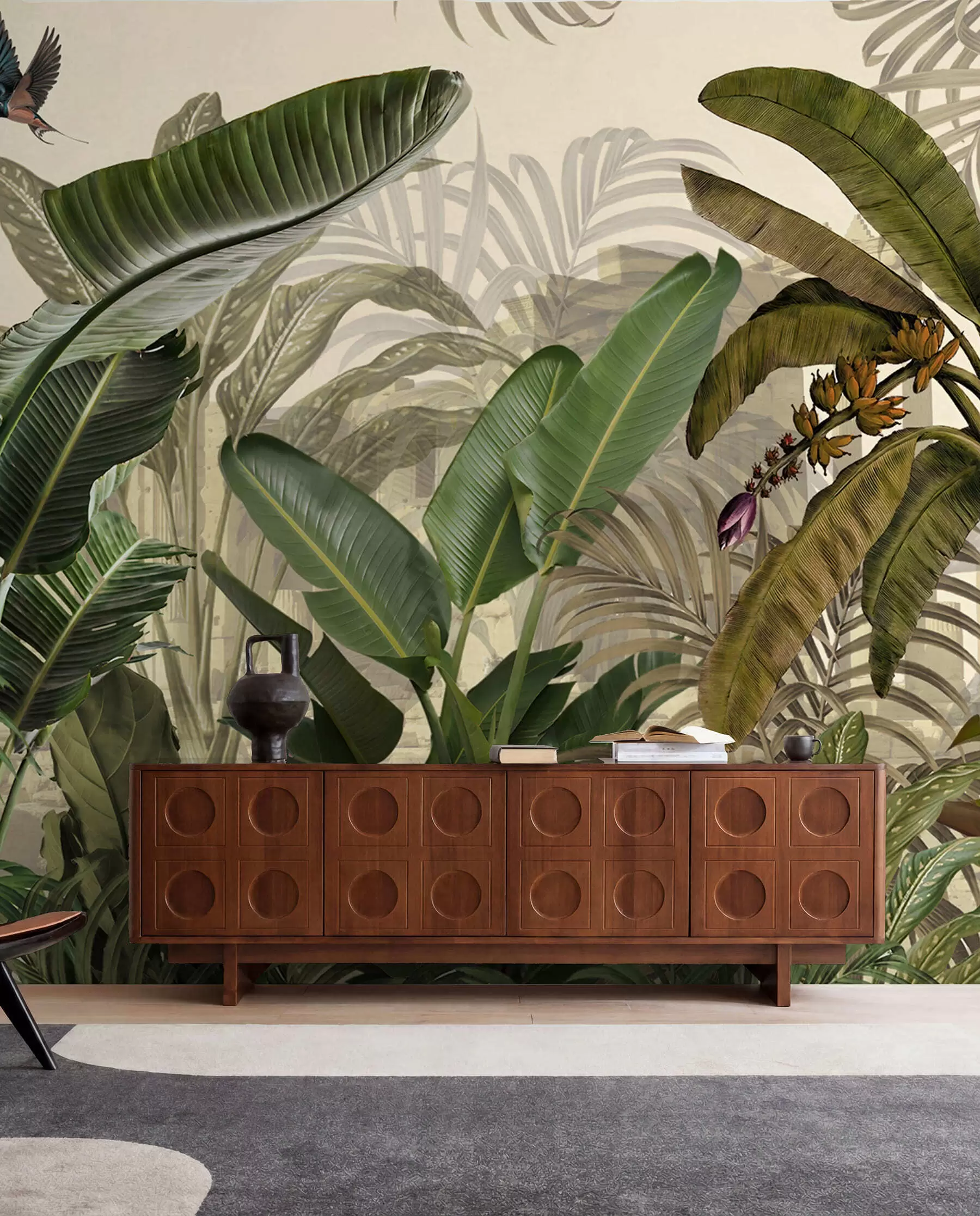 Wall Mural Photo Wallpaper Tropical jungle and leaves u74748