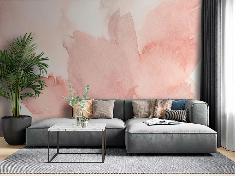 Wall Mural Photo Wallpaper Watercolor background pink u74872