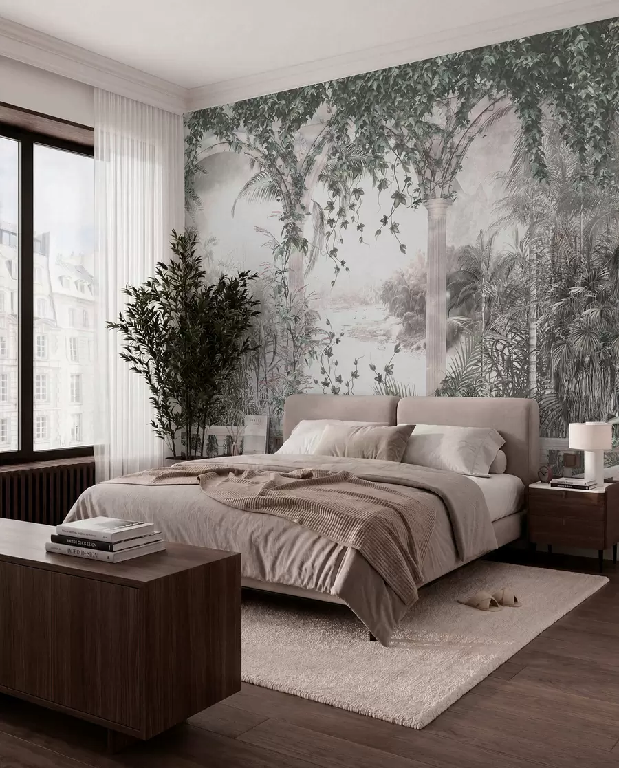 peintures murales Arches anciennes dans le jardin u94141
