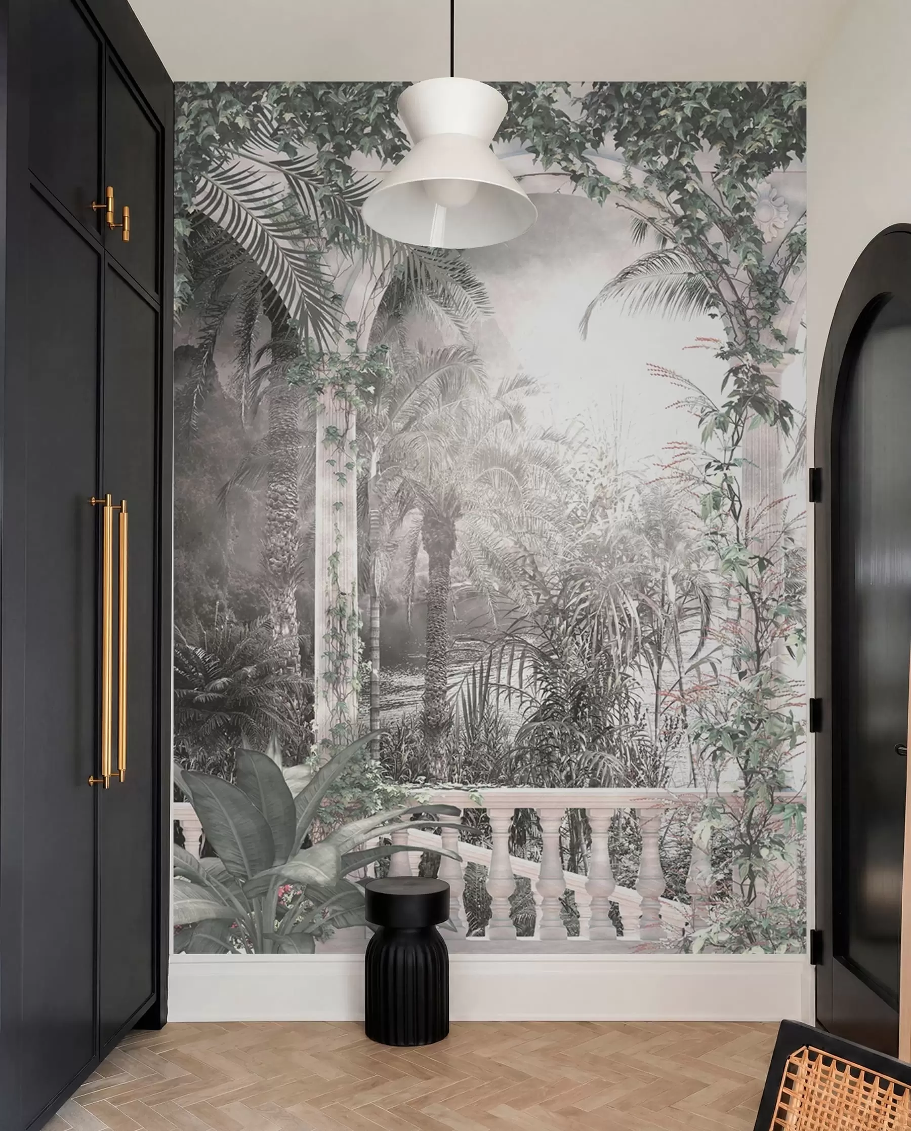 peintures murales Arches anciennes dans le jardin u94141