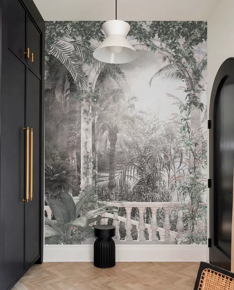 peintures murales Arches anciennes dans le jardin u94141