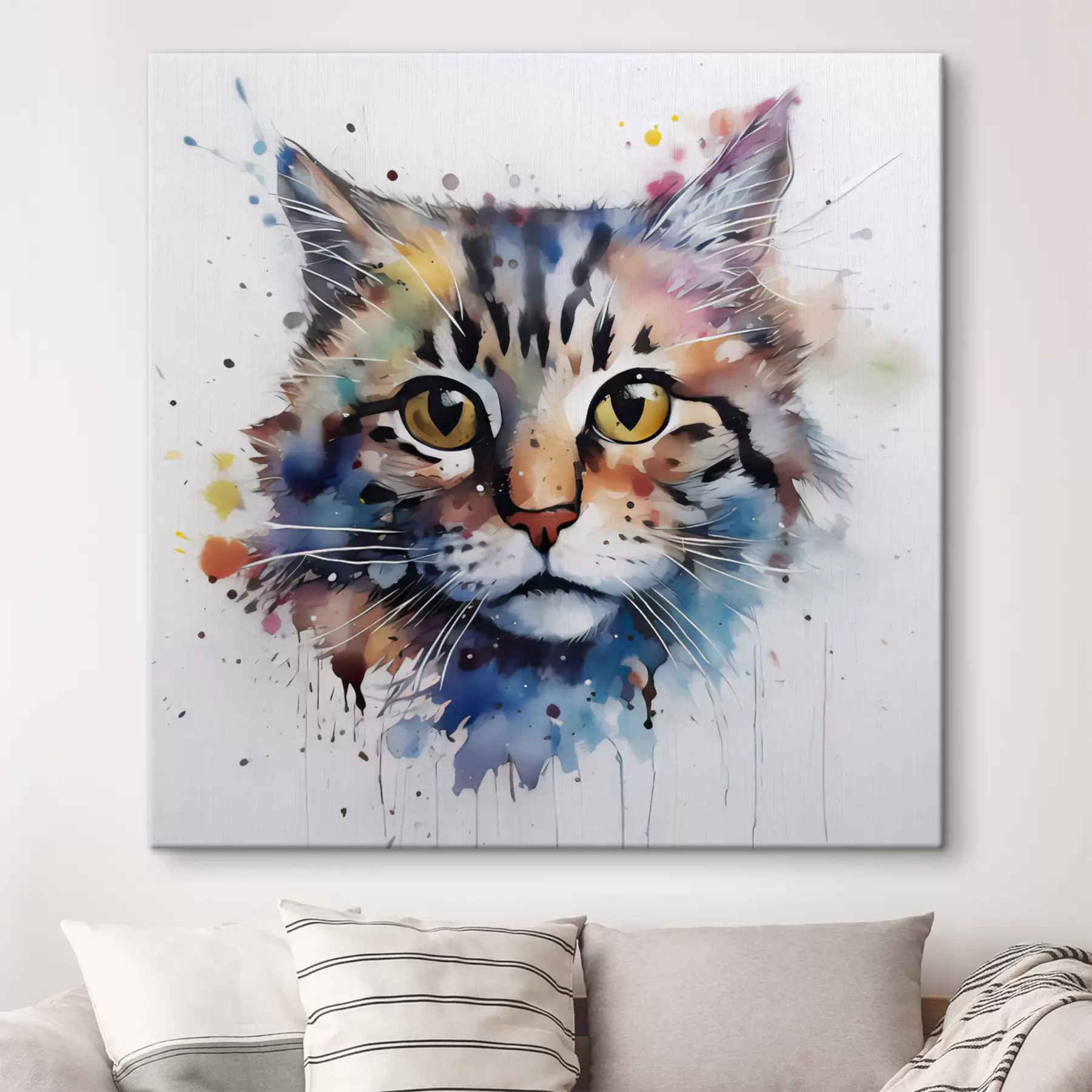 wall murals Cat, felidae and paint s32314