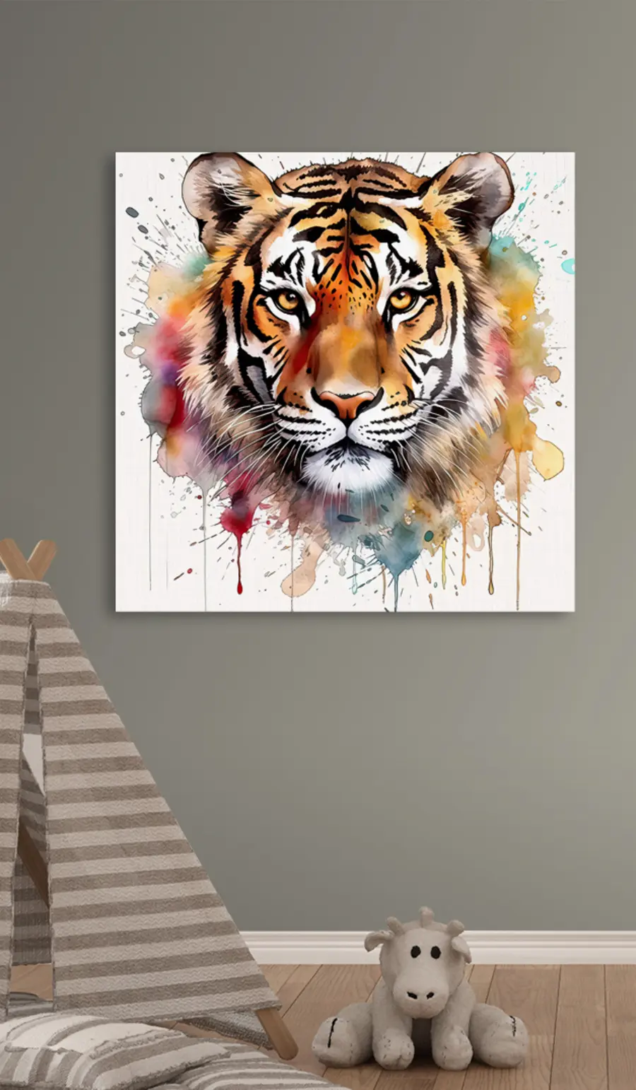 wall murals Siberian tiger, bengal tiger and white s32335