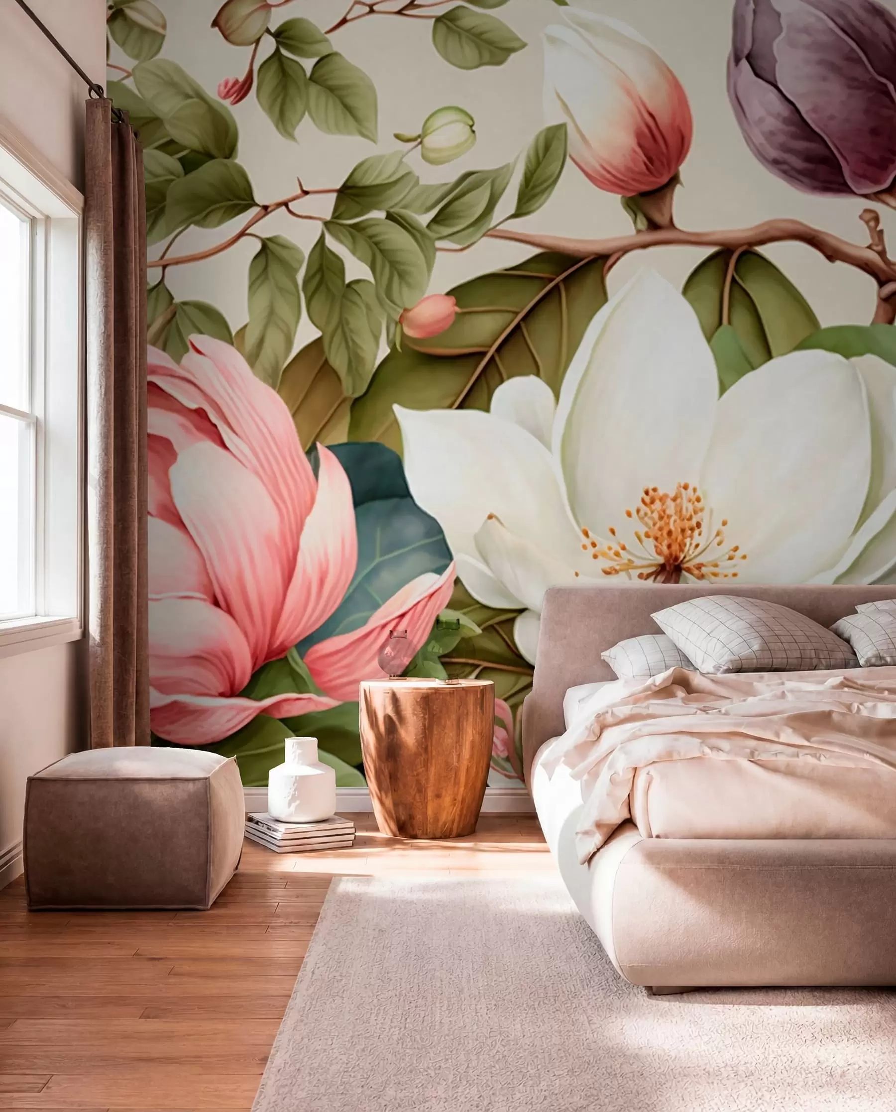 Wall Mural Photo Wallpaper watercolor flowers light brush u70654