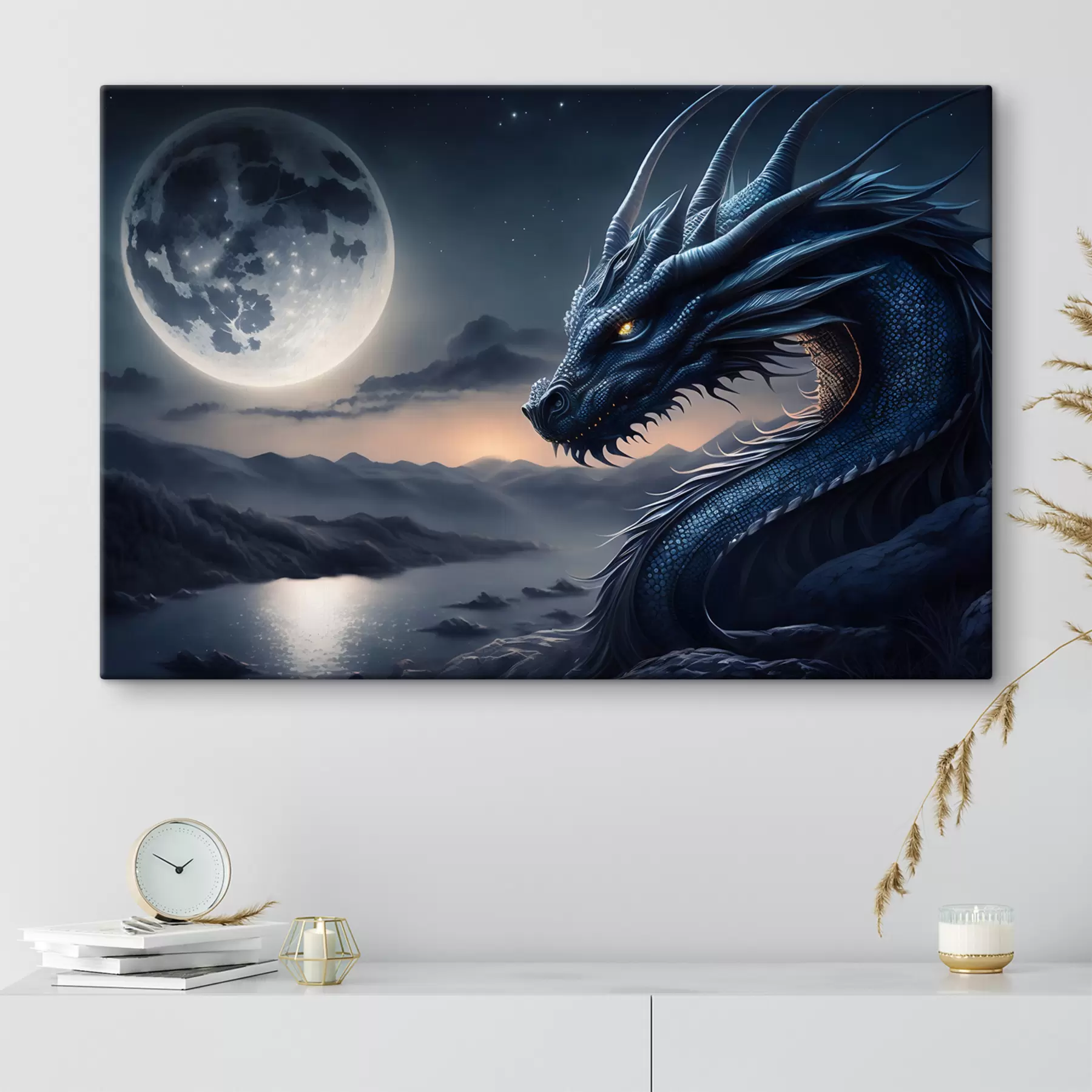 wall murals Light, moon and jaw s32612
