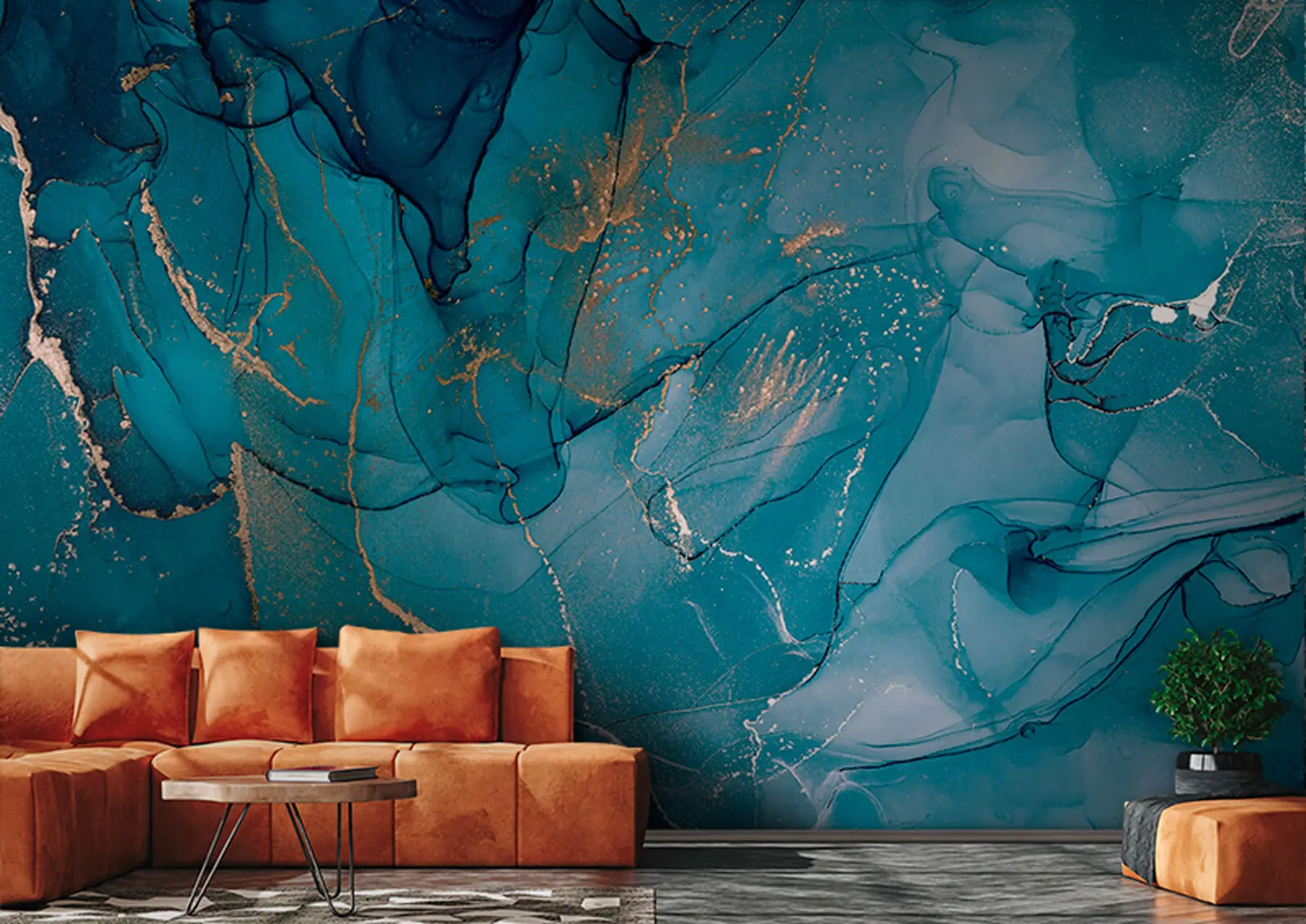 Wall Mural Photo Wallpaper Alcohol ink translucent u94262