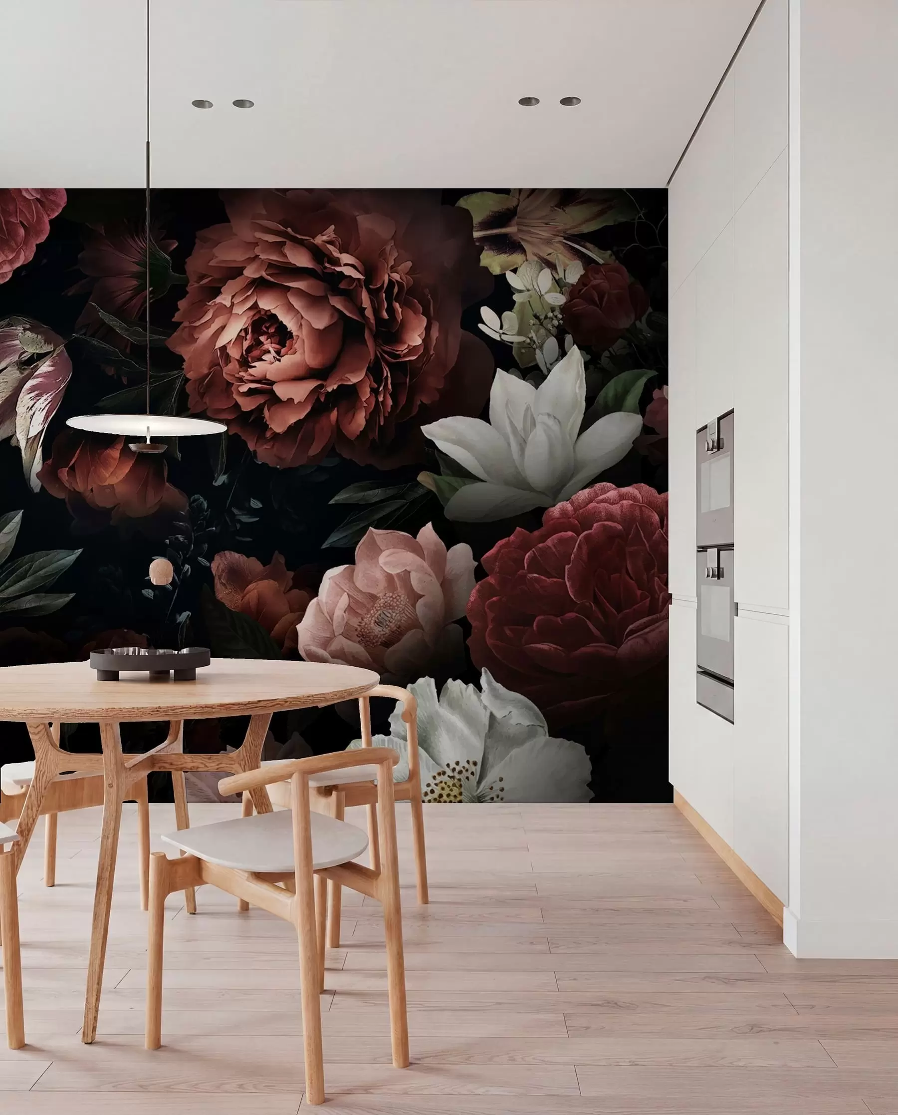 wall murals Rose design with watercolor effect u94330