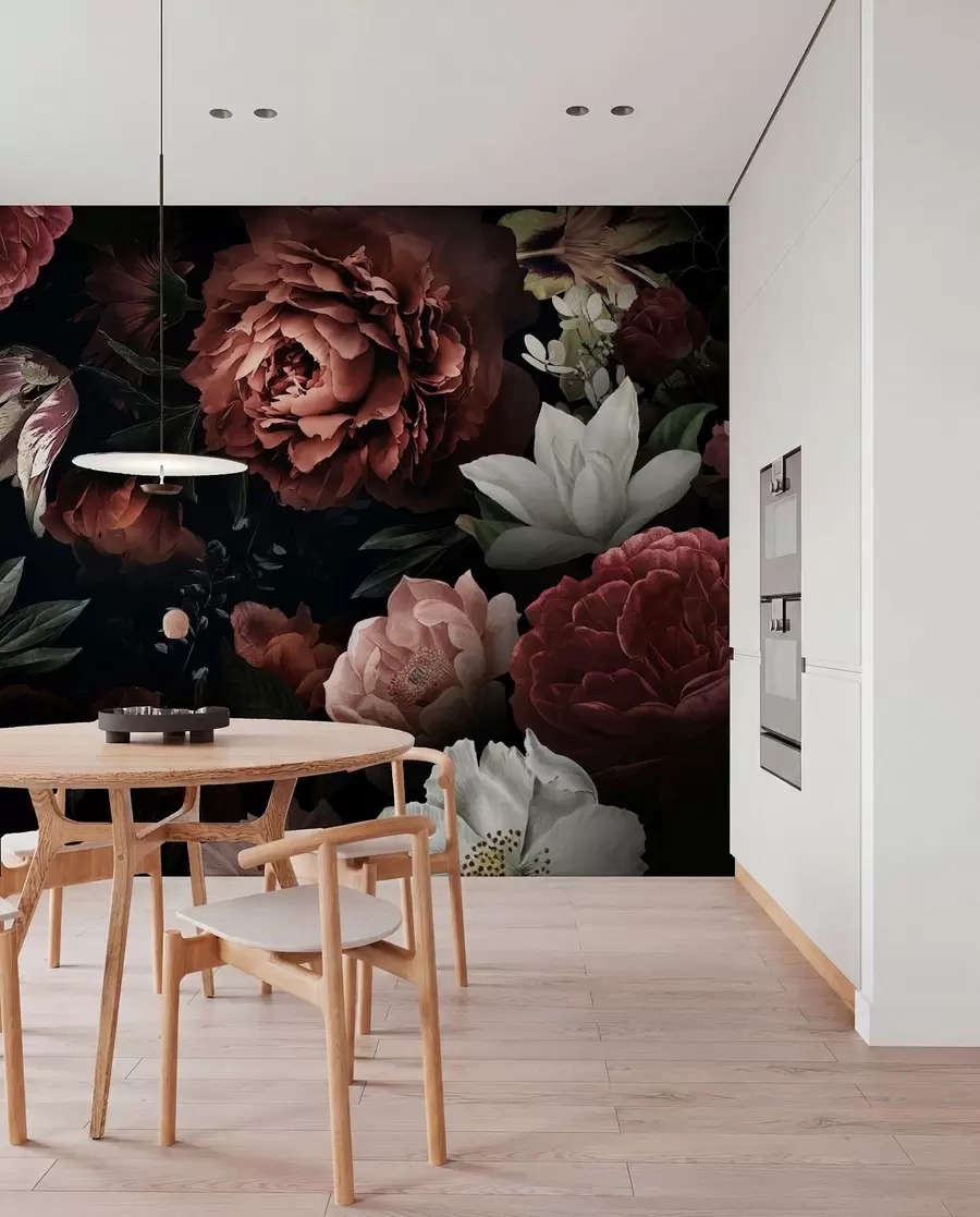 wall murals Rose design with watercolor effect u94330