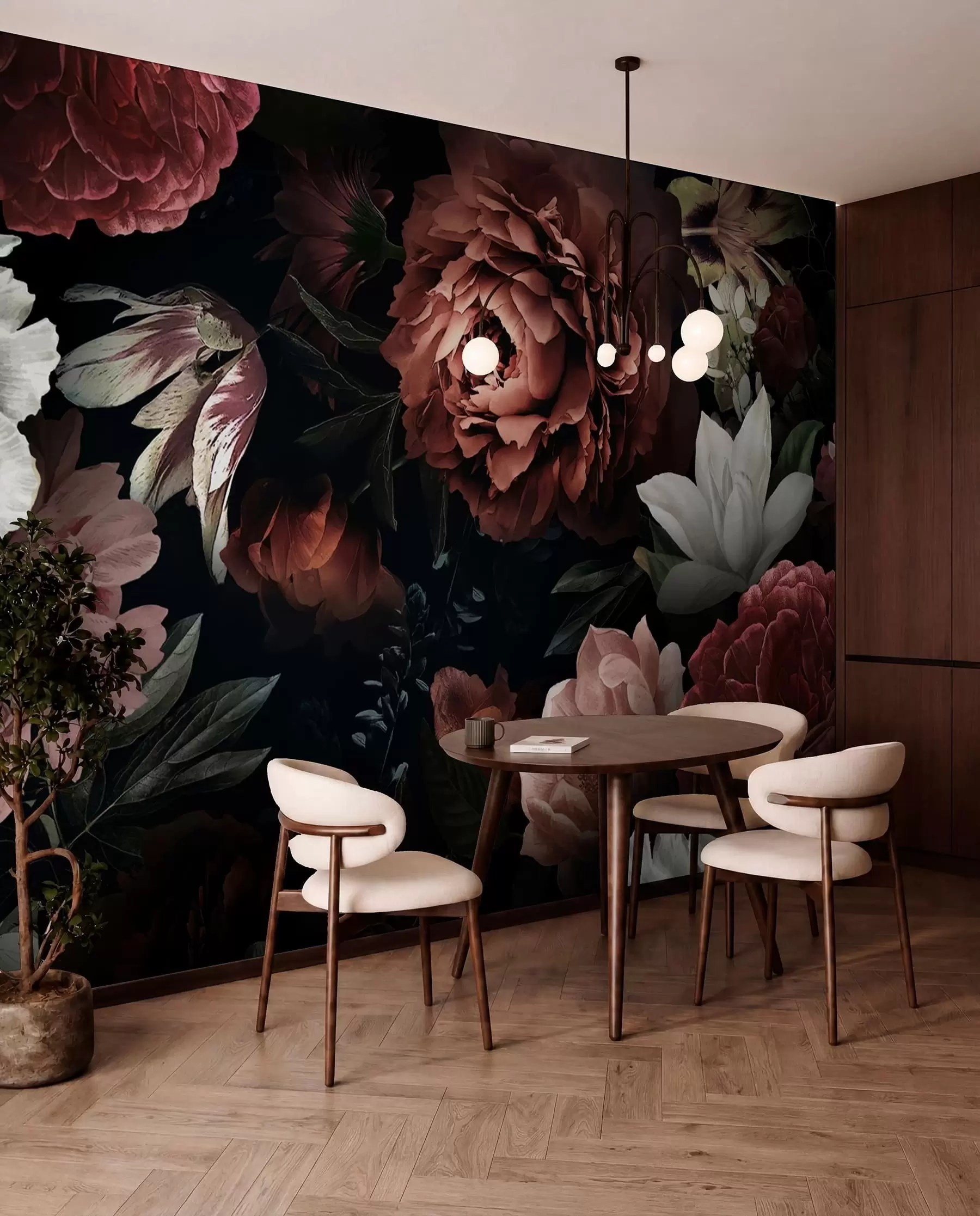 wall murals Rose design with watercolor effect u94330