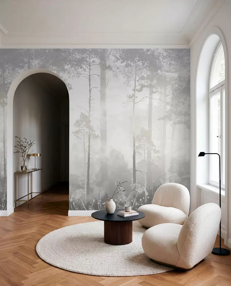 wall murals Forest in the fog u94439