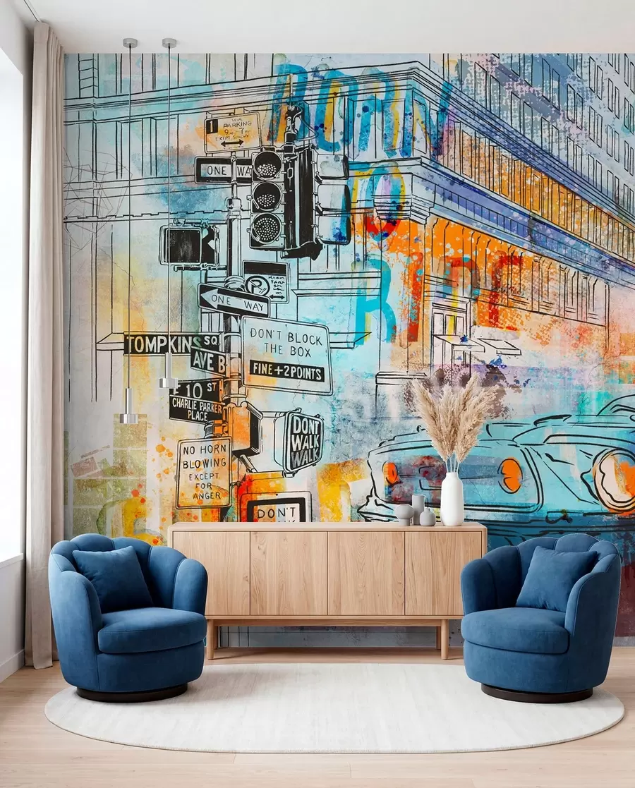 Wall Mural Photo Wallpaper Graffiti machine u75814