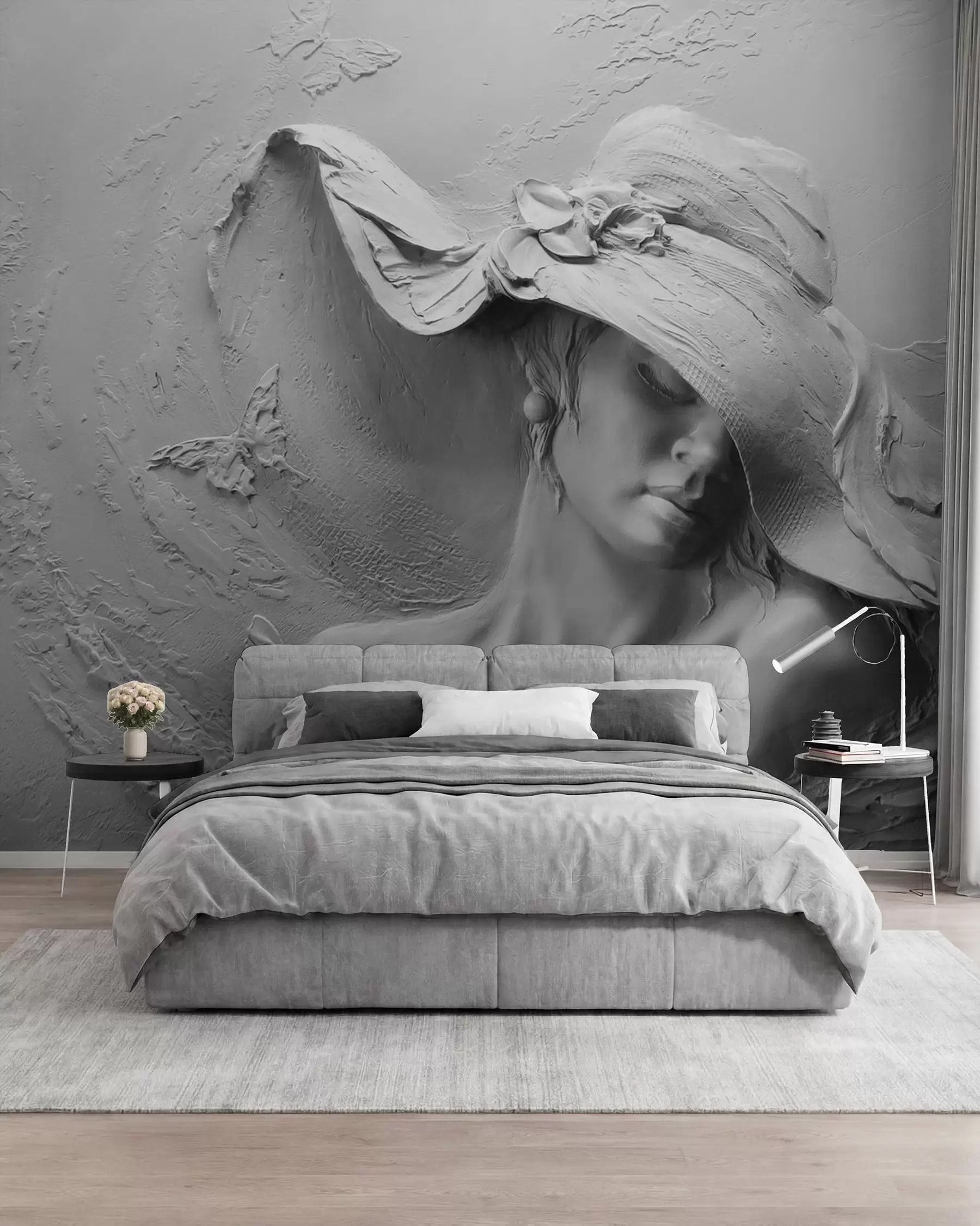 wall murals Lady beneath a Sculpted Hat u62592