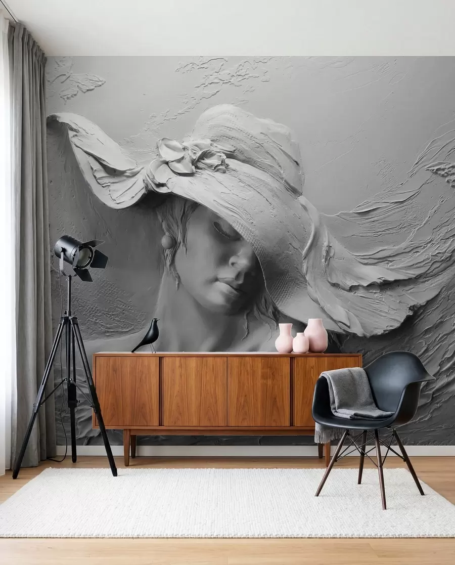 Wall Mural Photo Wallpaper Woman in a hat 3D u62592