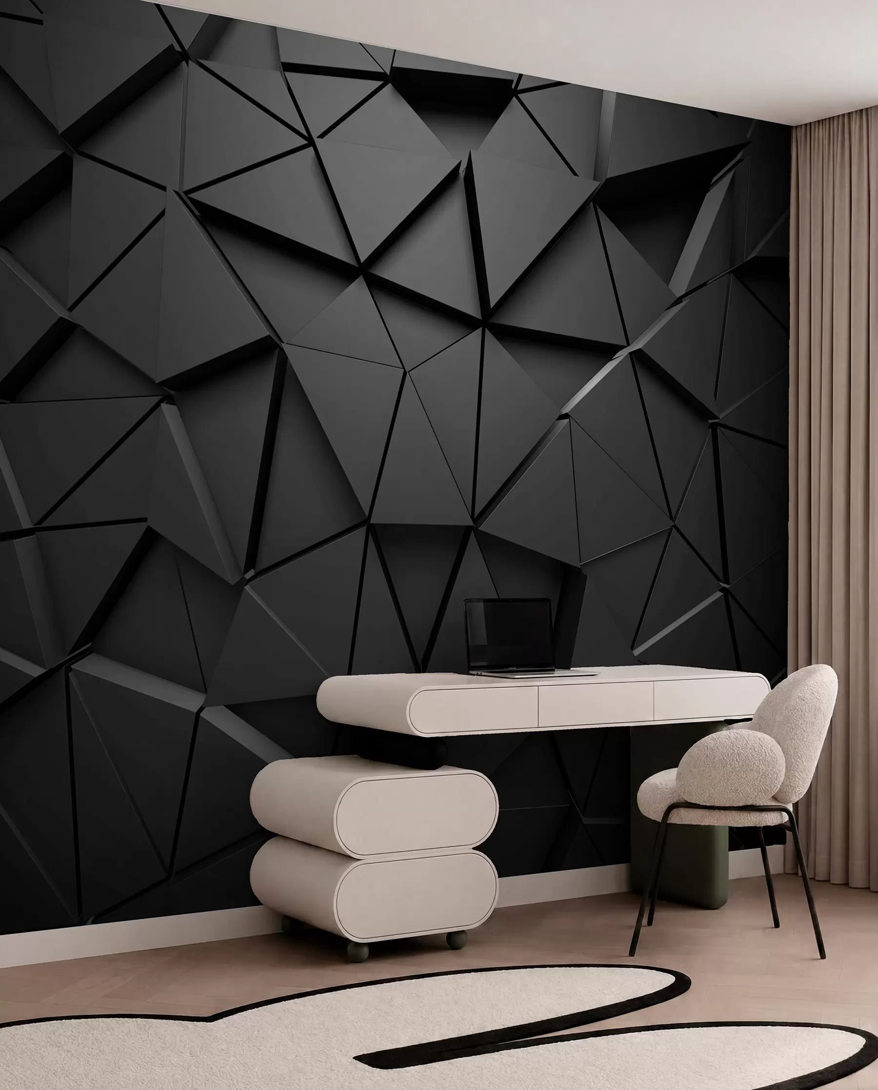 wall murals Graphite triangles u03062