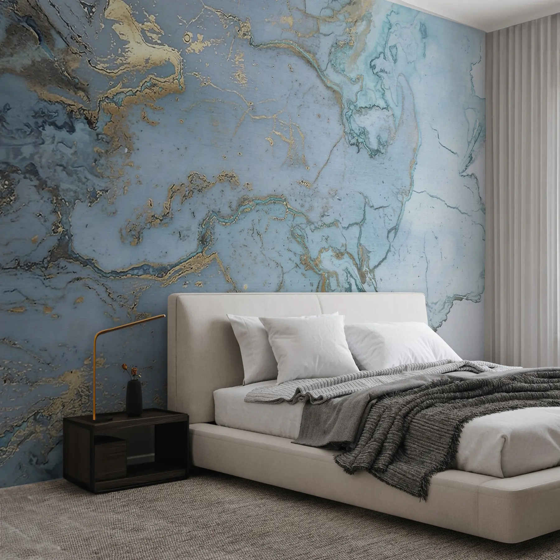 wall murals Water resources, world e map u06739