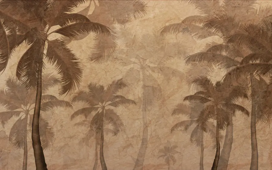 Wall Mural Photo Wallpaper Sepia palm u94404
