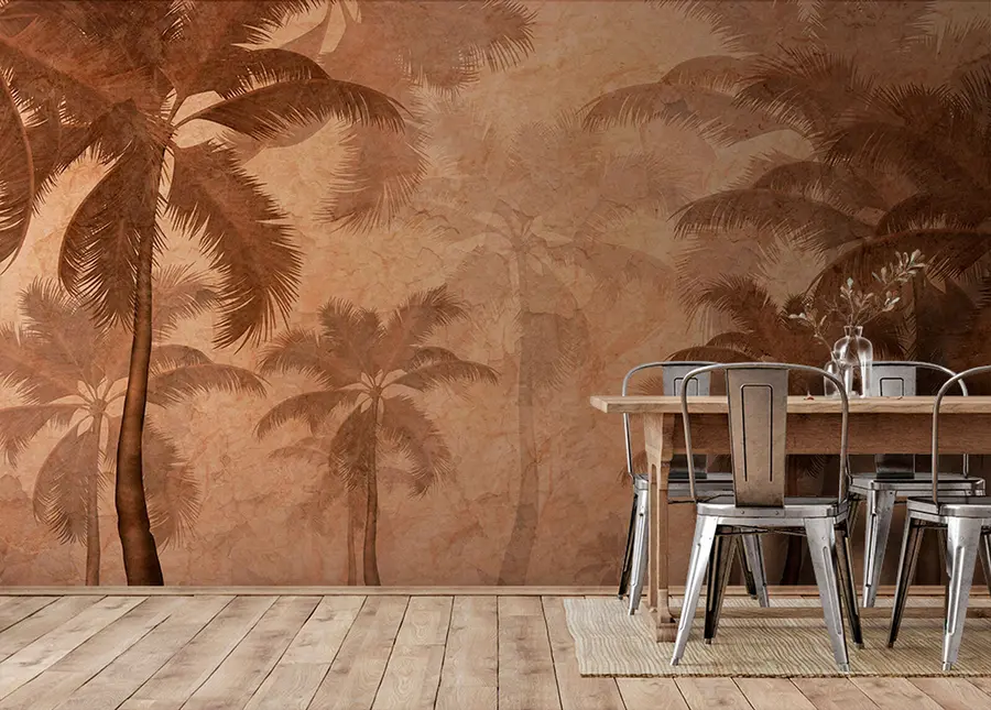 Wall Mural Photo Wallpaper Sepia palm u94404