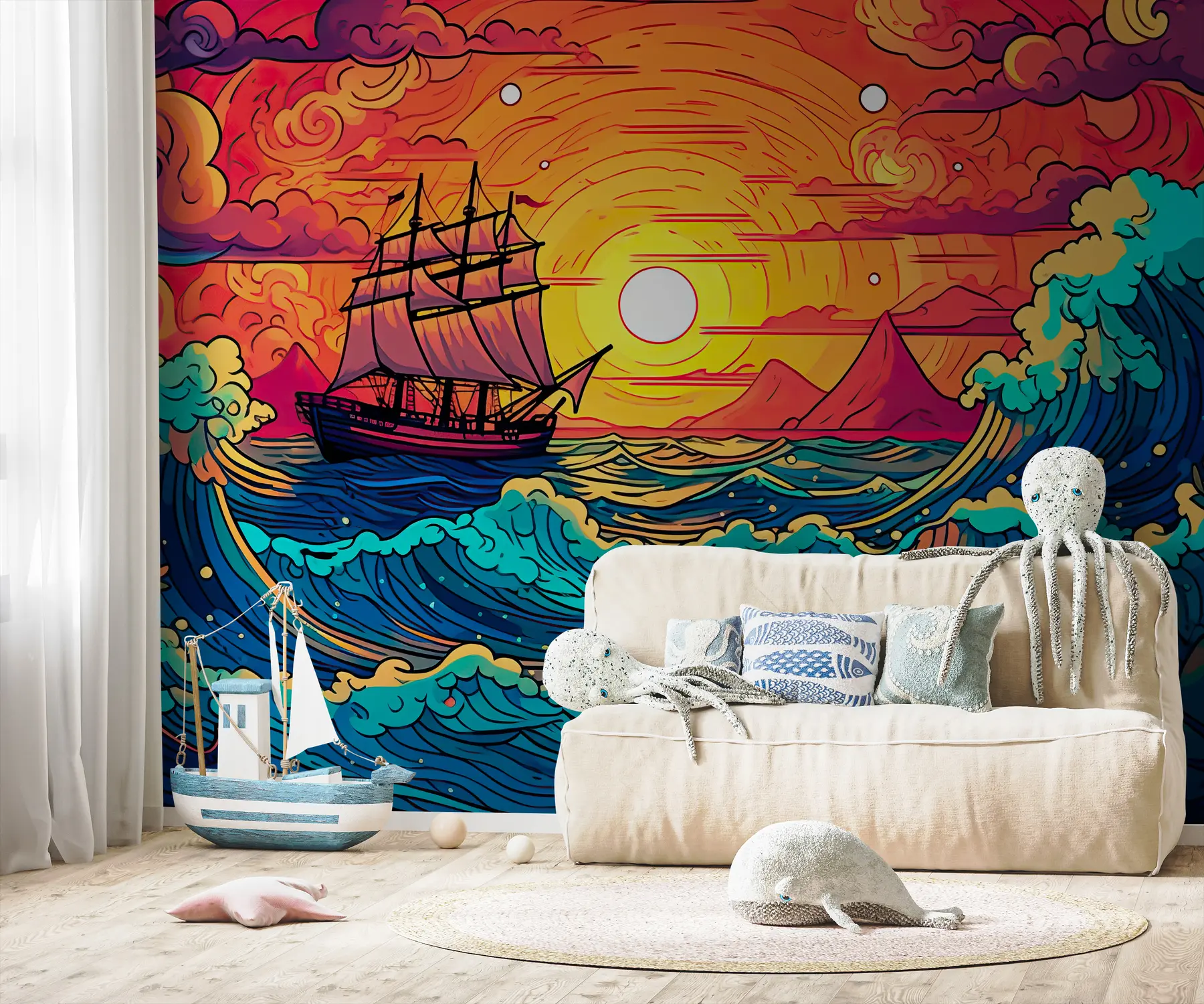 Wall Mural Photo Wallpaper colorful seascape u94728