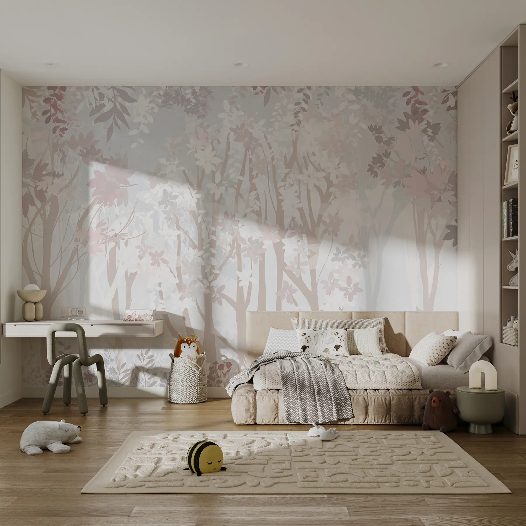 murales Bosque en tonos lavanda u94171