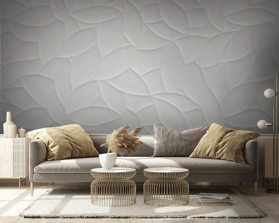 murales Hojas blancas 3D u75830