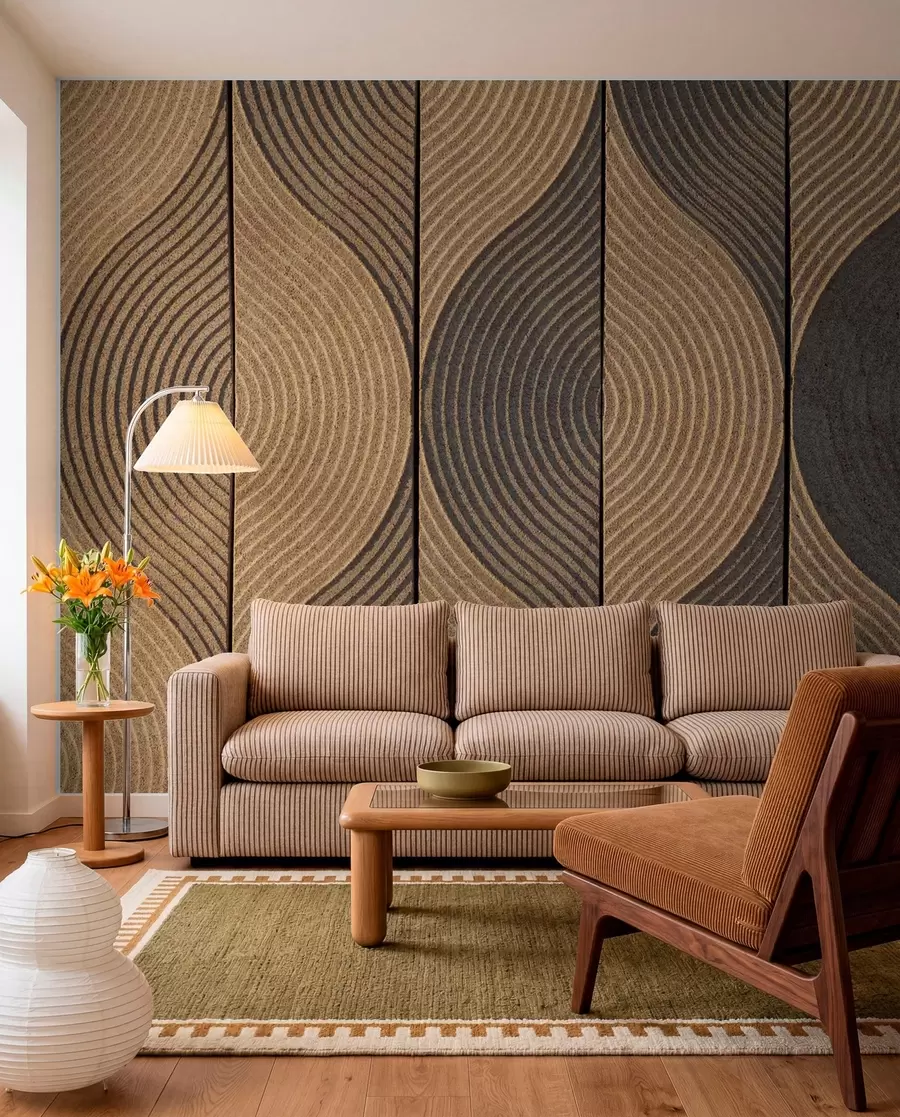 Wall Mural Photo Wallpaper Waves in an oriental style u75837
