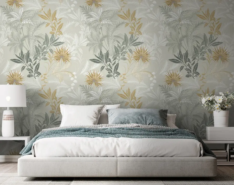 Wall Mural Photo Wallpaper pattern with leaves u94468