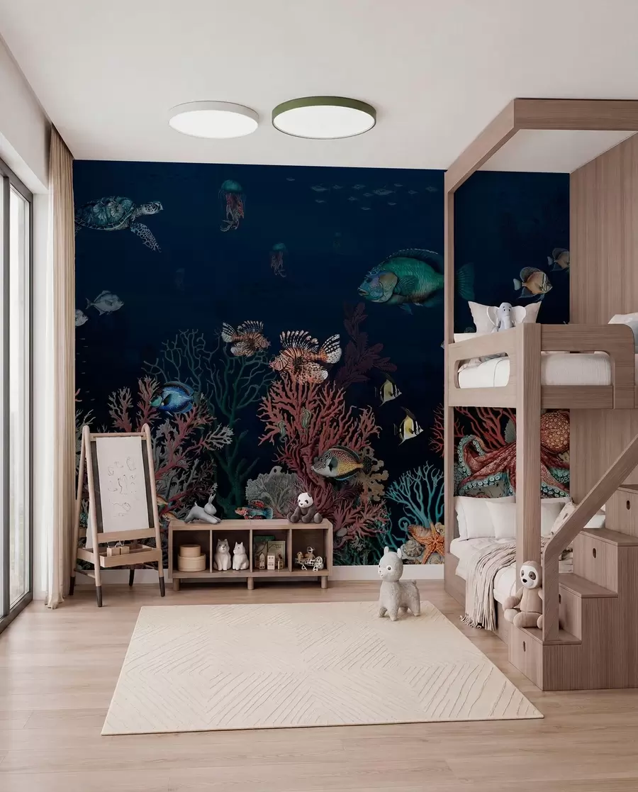 wall murals Life in the Coral Depths u94467