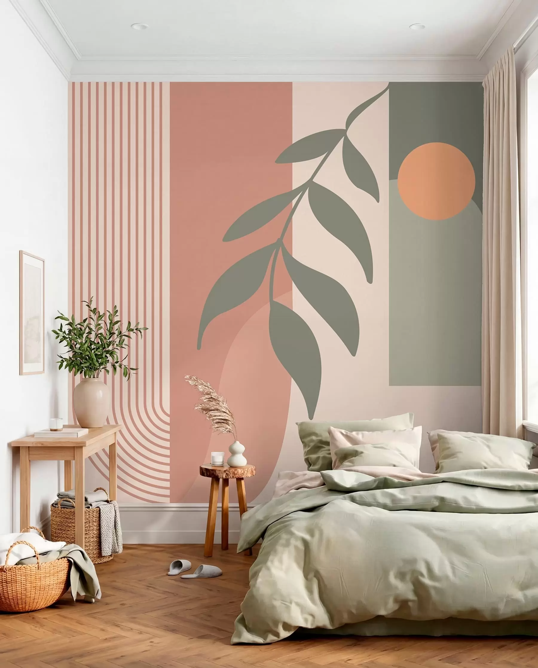 Wall Mural Photo Wallpaper Arches and Leaf Stems u94153