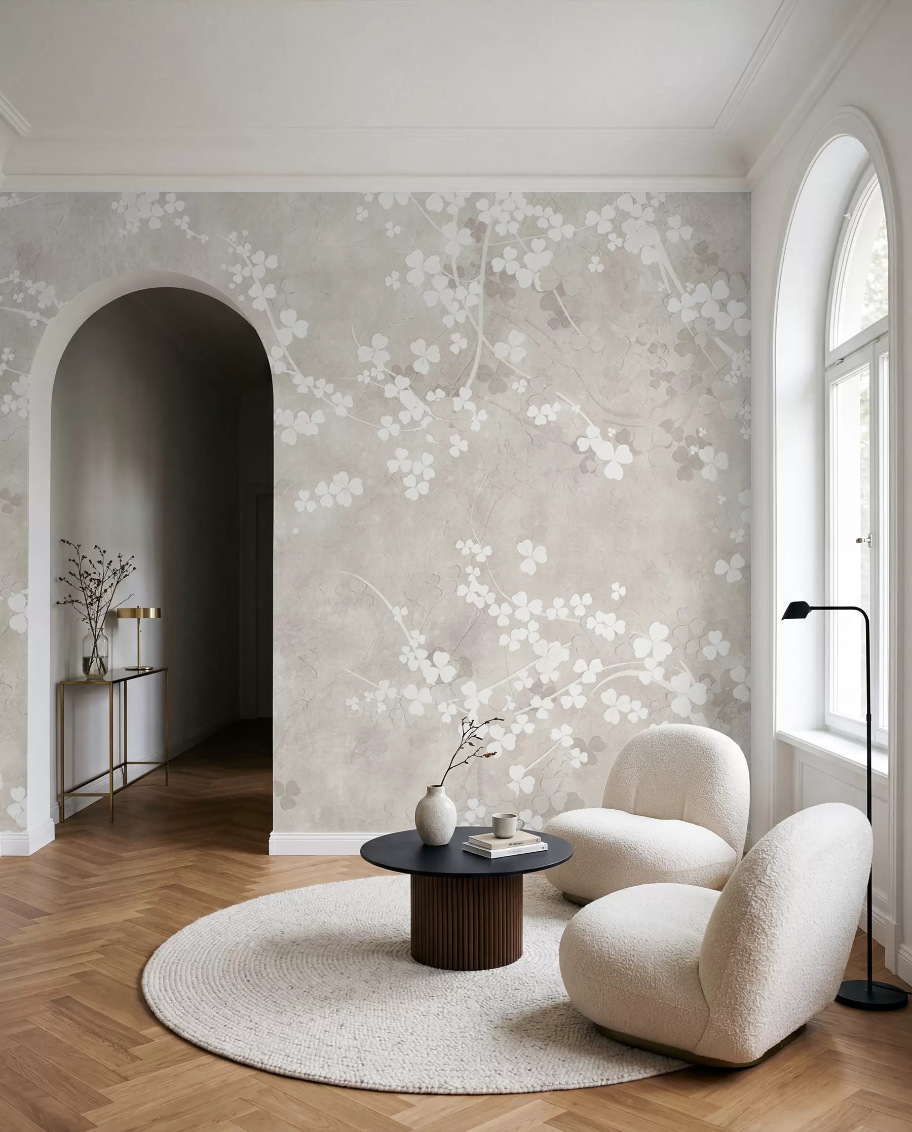 wall murals Fine White Blossom Branches u94458