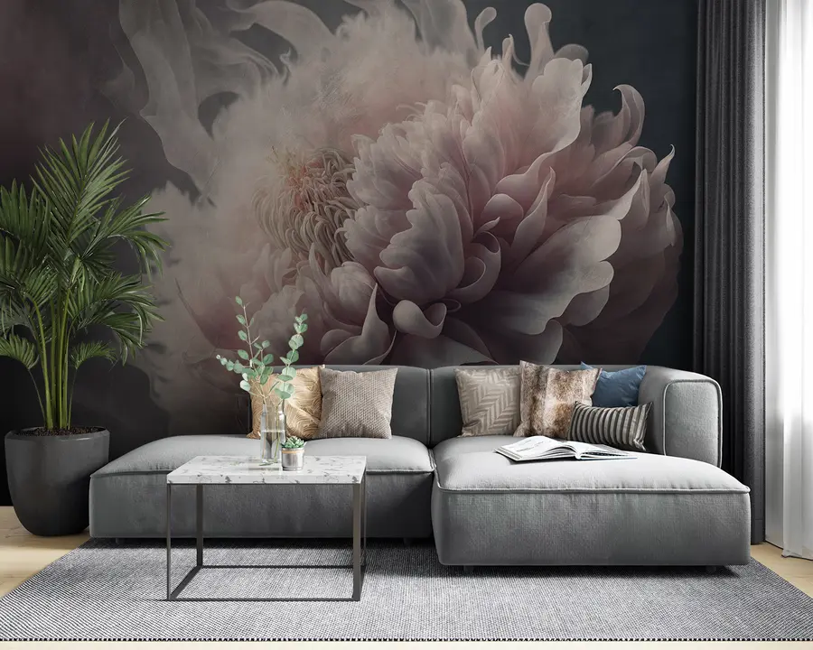 murais de parede enorme peônia u94502