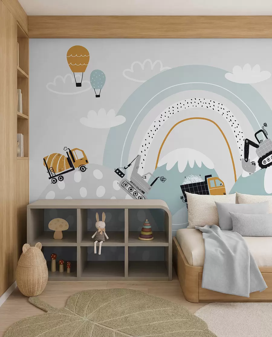 wall murals Little Builders in the Hills u95046