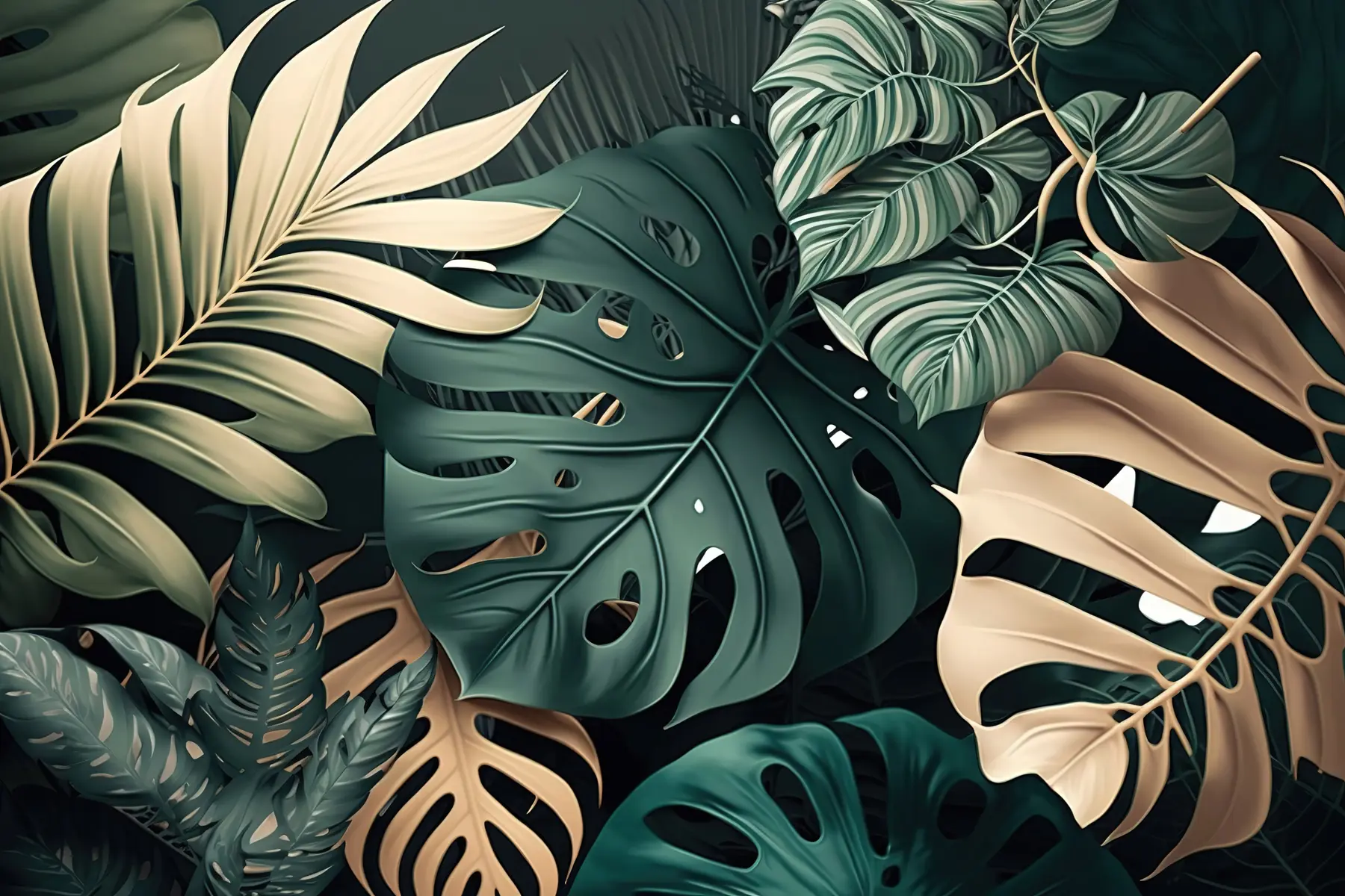 peintures murales Mélange tropical u75439