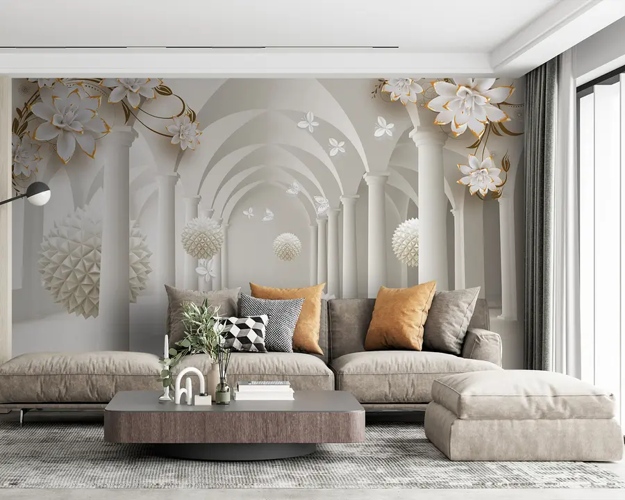 Wall Mural Photo Wallpaper Spiky spheres in the tunnel u94966