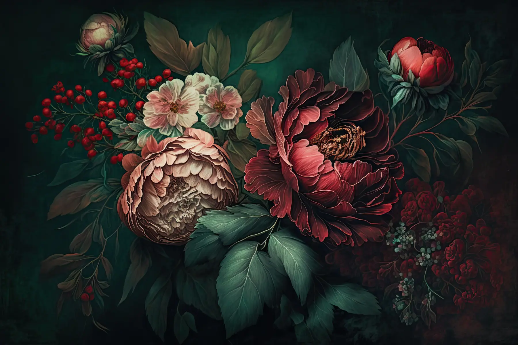 peintures murales Jardin du soir u75412