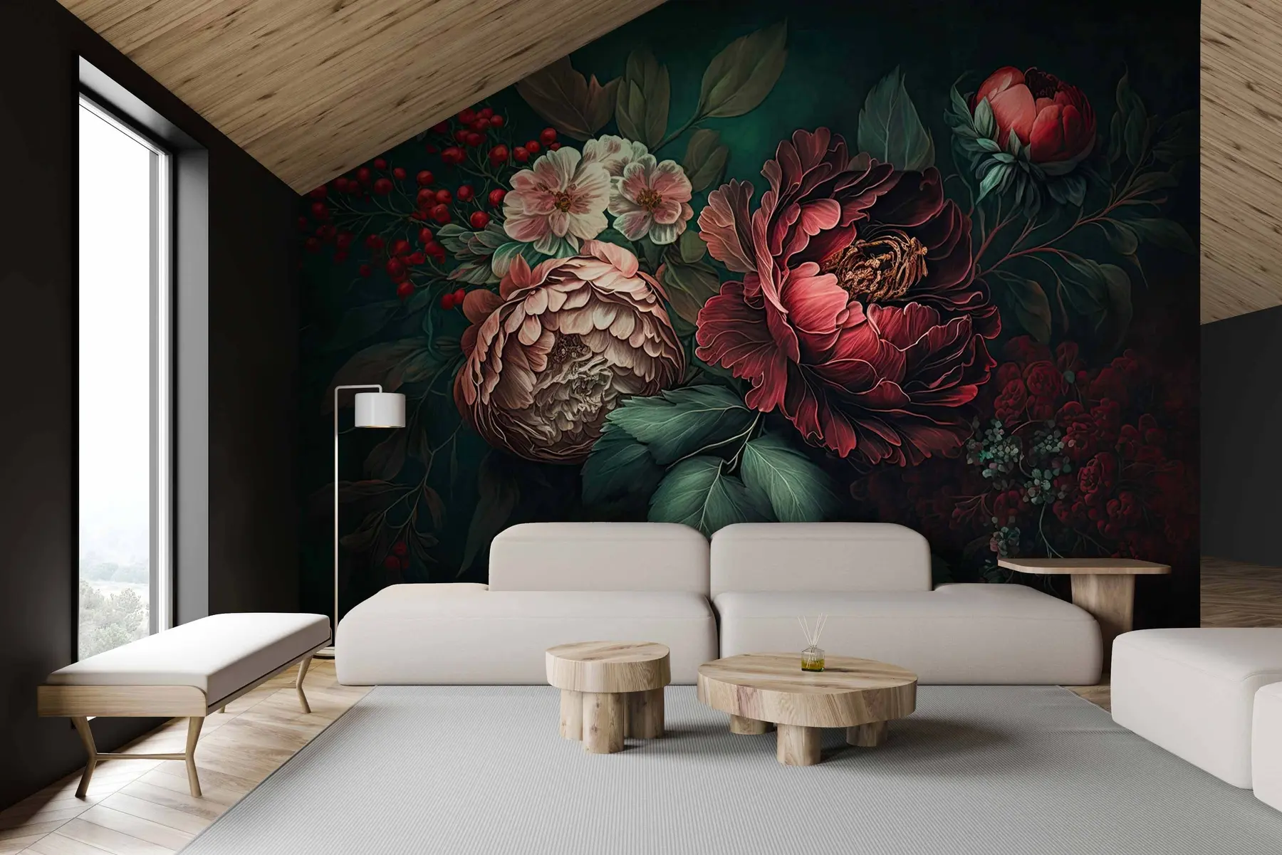 peintures murales Jardin du soir u75412
