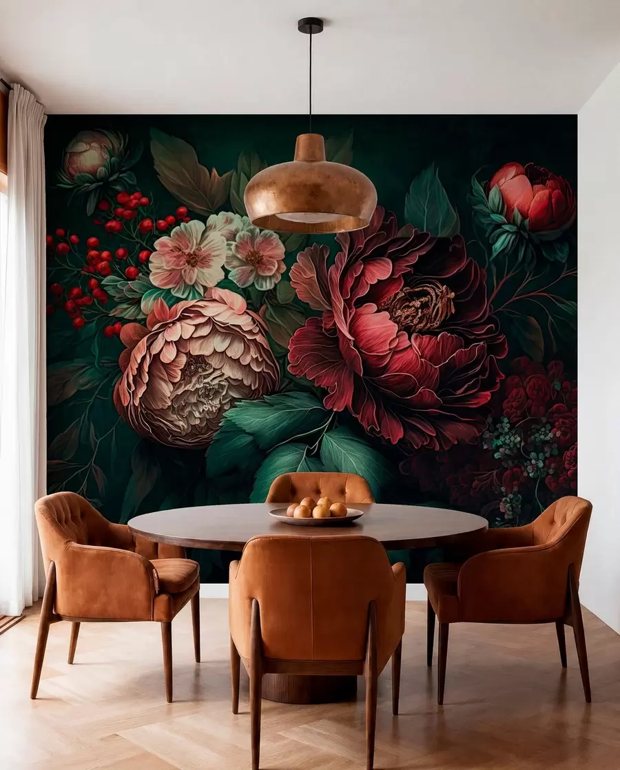 wall murals Evening garden u75412