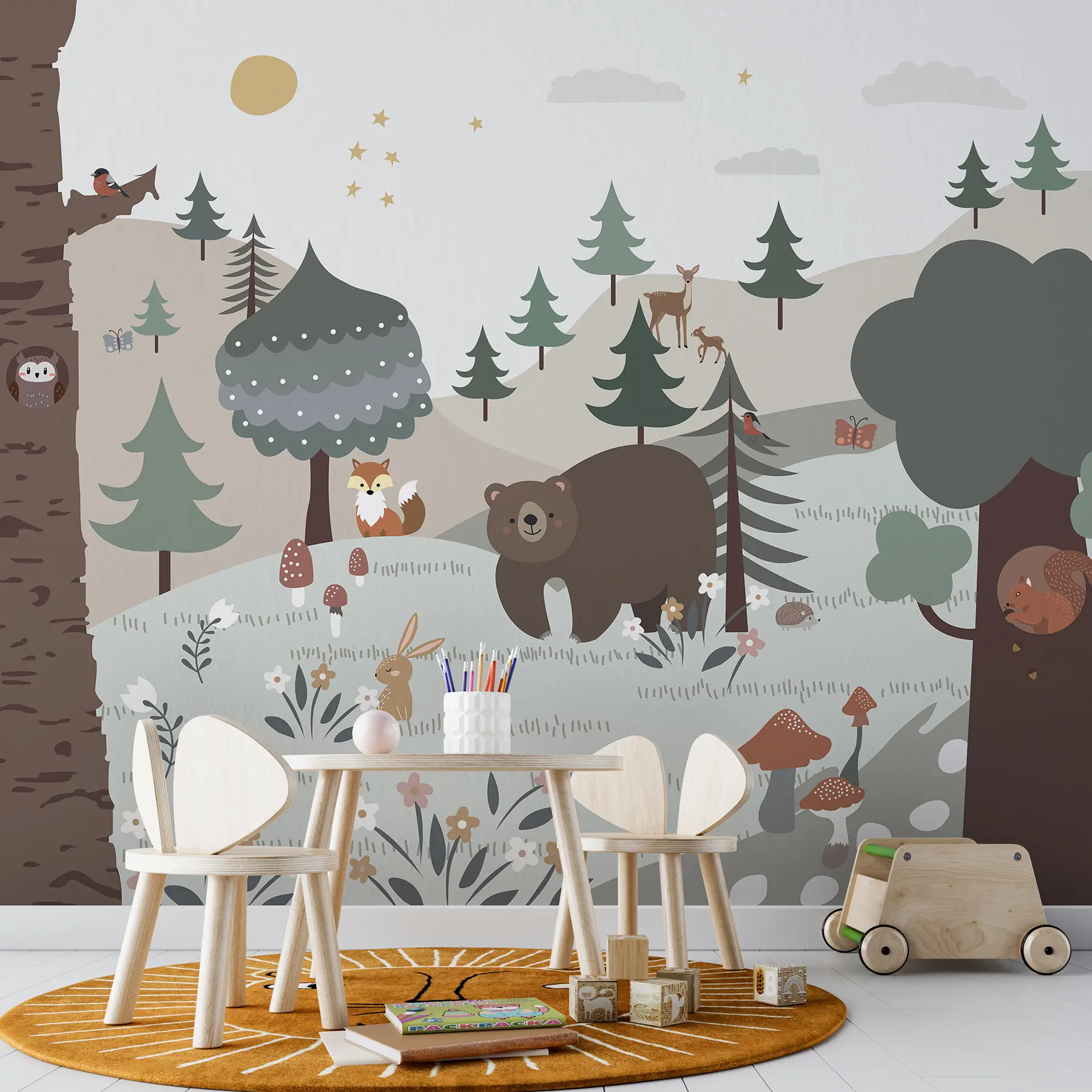 wall murals Animals in the forest u95366
