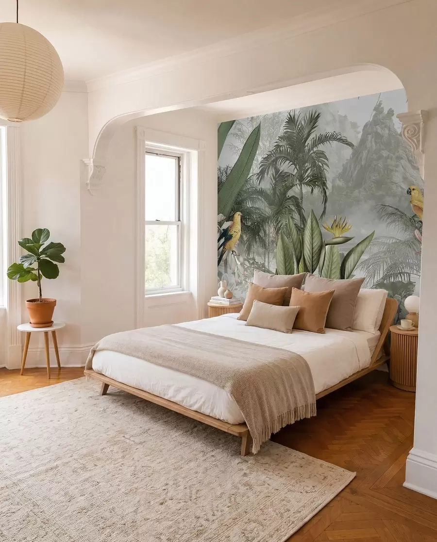wall murals Tropical Leaf Tapestry u95396