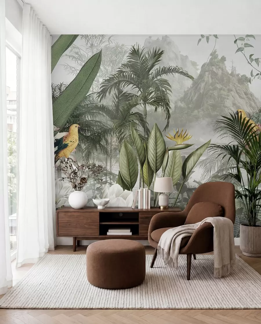 peintures murales Jungle tropicale u95396