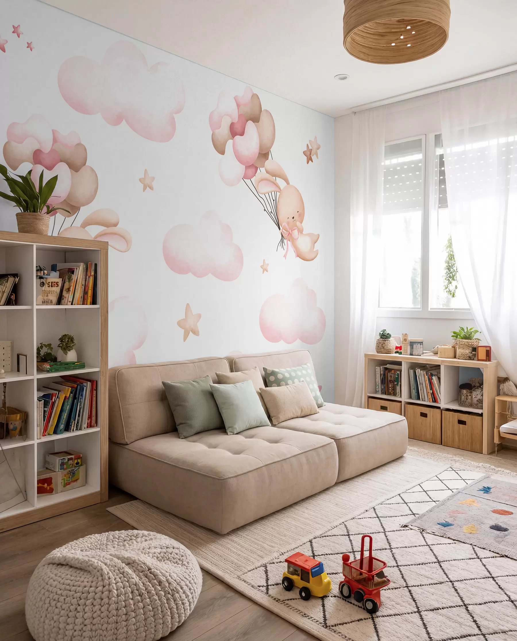 murales Lindo conejo y globos u95399
