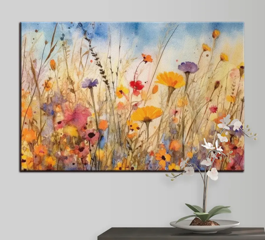 wall murals Flower, plant and sky s33634