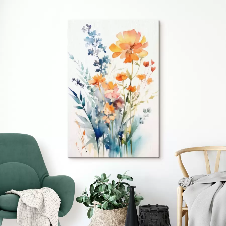 murales Flor, planta y pintura. s33645