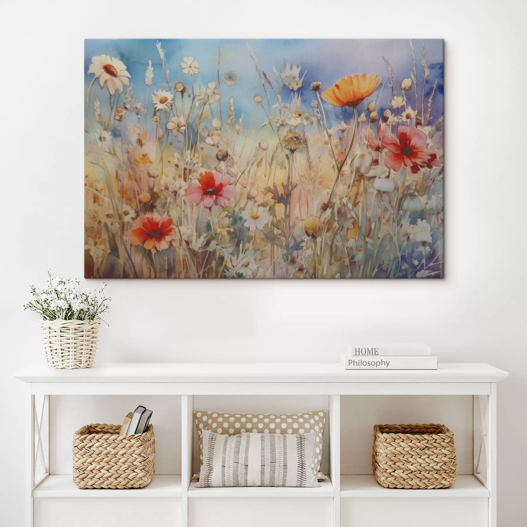 murales Flor, nube y cielo s33669