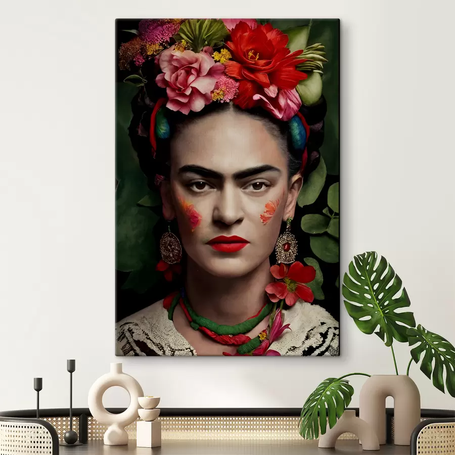 wall murals Flower, lip and hairstyle s32861