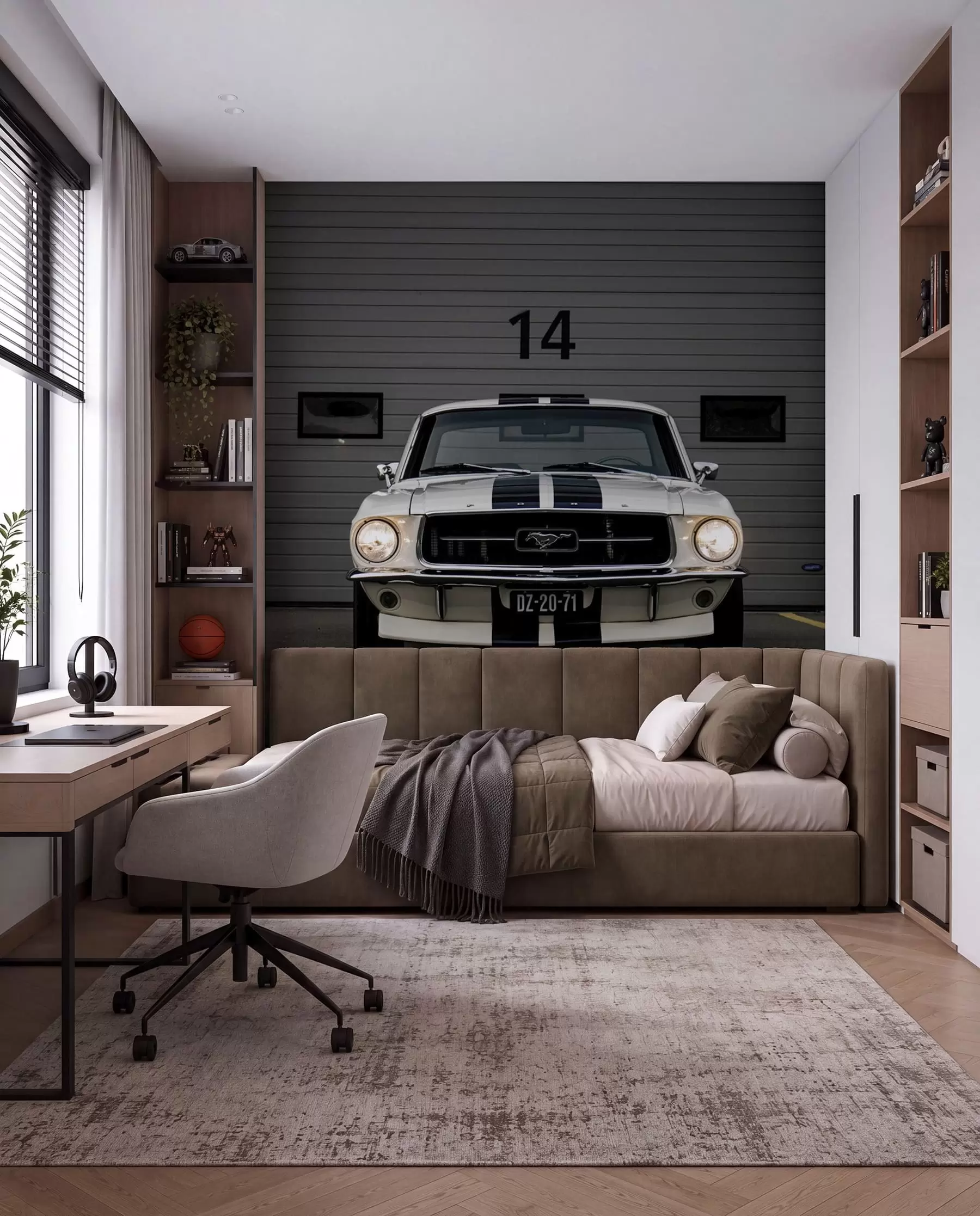 wall murals 1970 Ford Mustang u95536