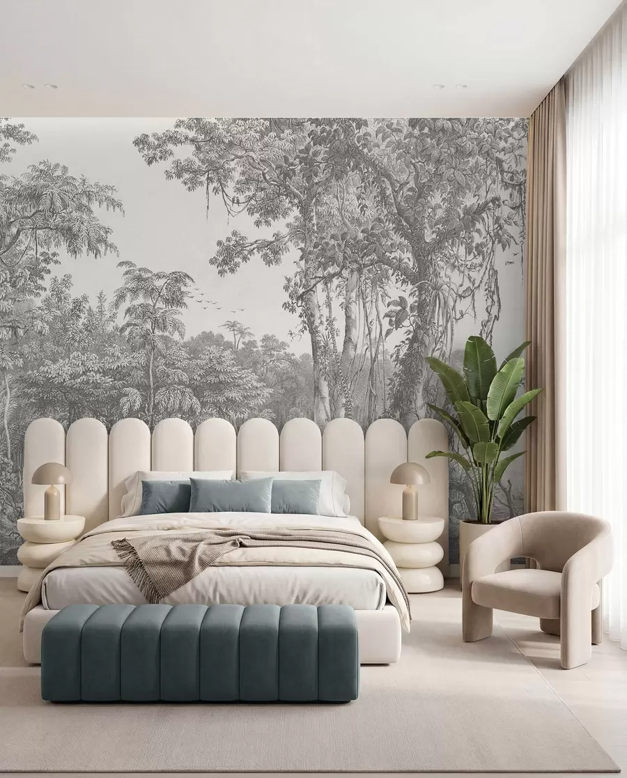 Wall Mural Photo Wallpaper Forest landscape with vintage style u95795